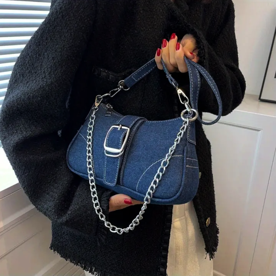 Bleu Rivière Denim Satchel