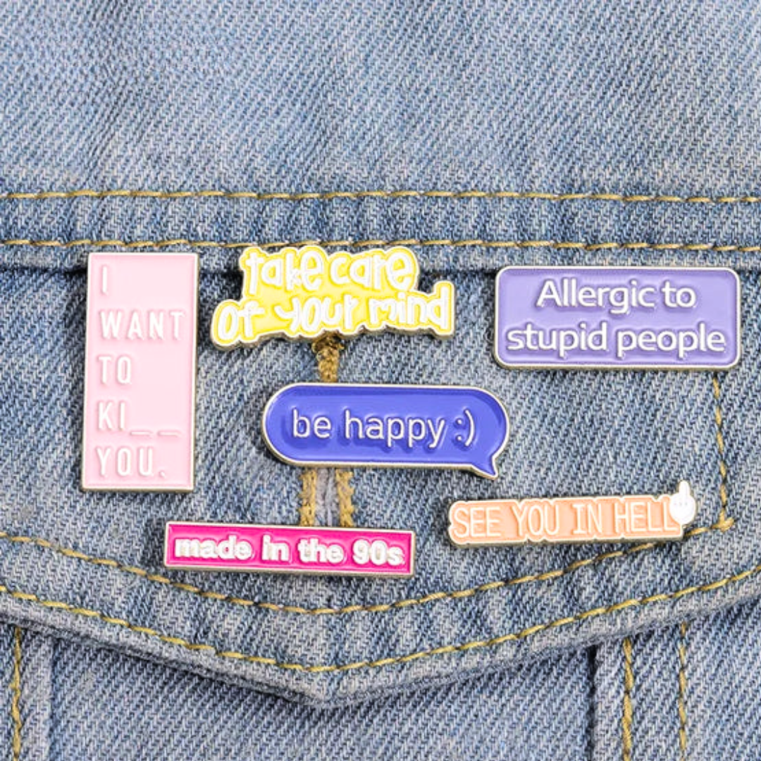 Quirky Quotes Enamel Pin Set