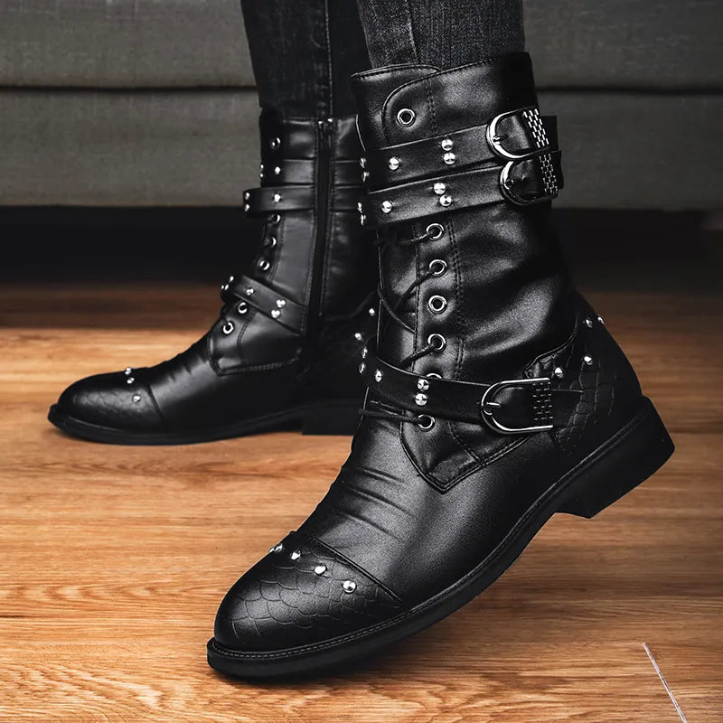 Axel Steele Leather Boots