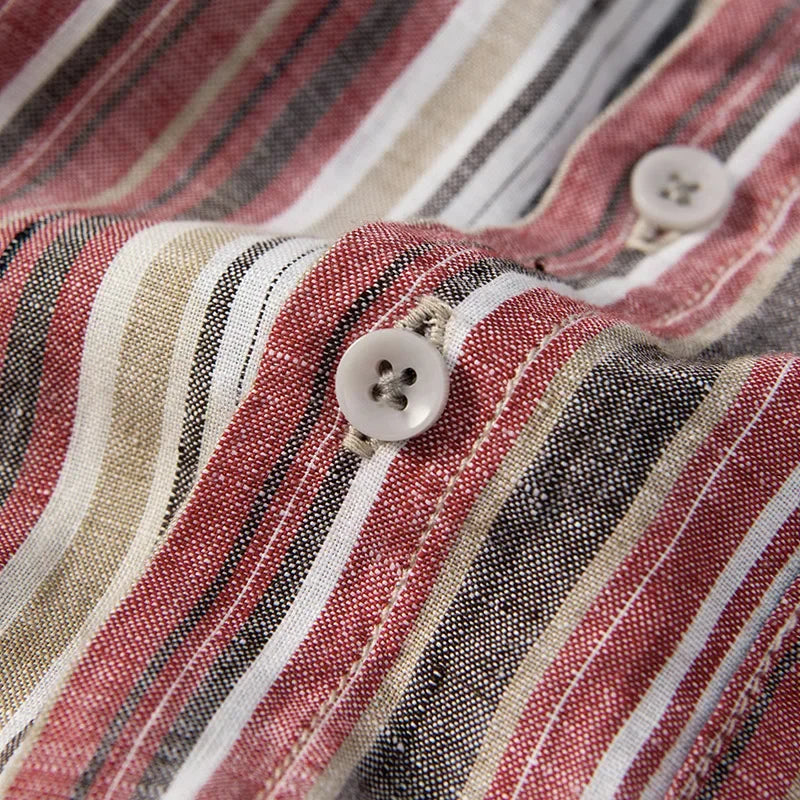 Calder Linen Striped Shirt