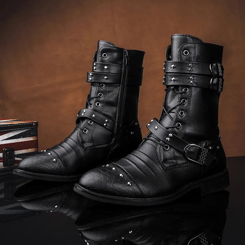 Axel Steele Leather Boots