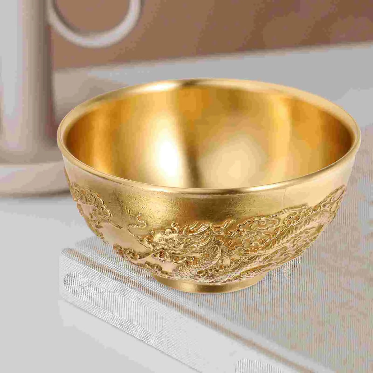 Golden Guardian Dragon Bowl