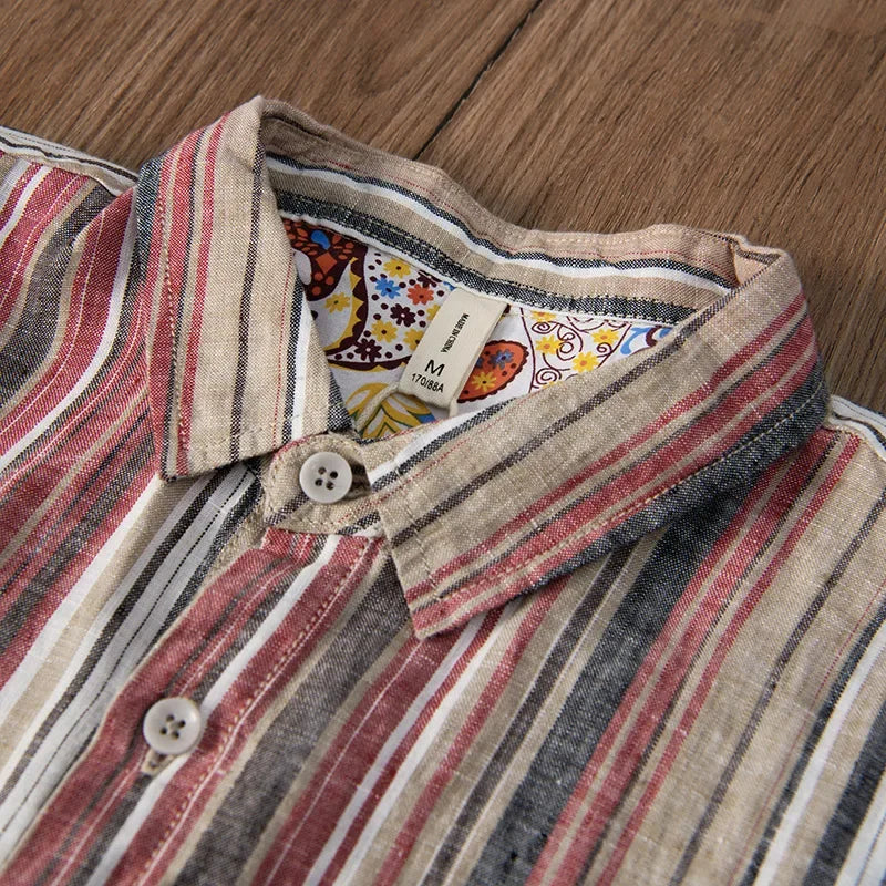 Calder Linen Striped Shirt