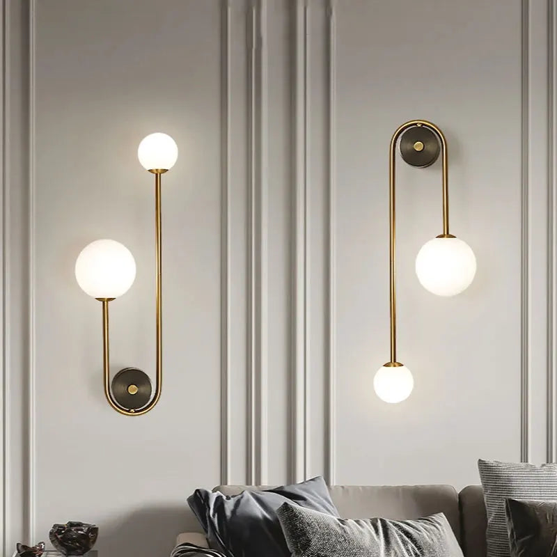 Aurelian Bi-Orb Wall Lamp