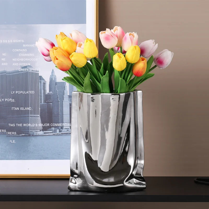 Shimmer Studio Metallic Vase