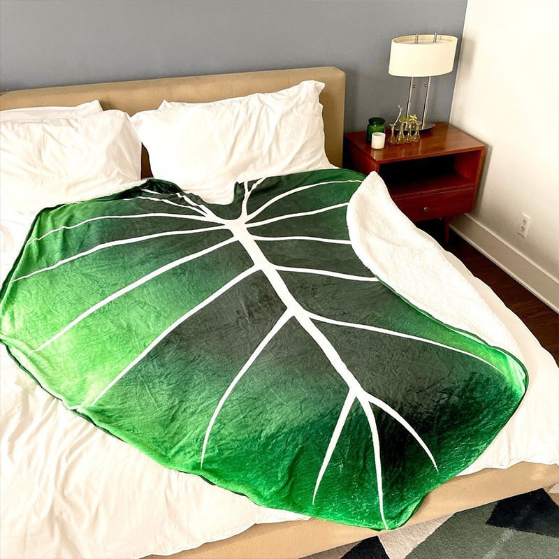 Verdant Embrace Leaf Blanket