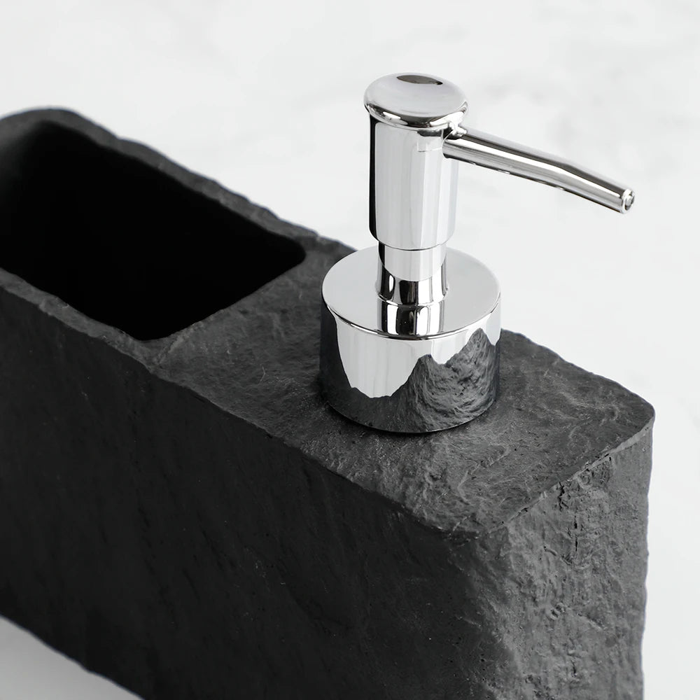 Alessia Home Stone Soap Dispenser &amp; Caddy