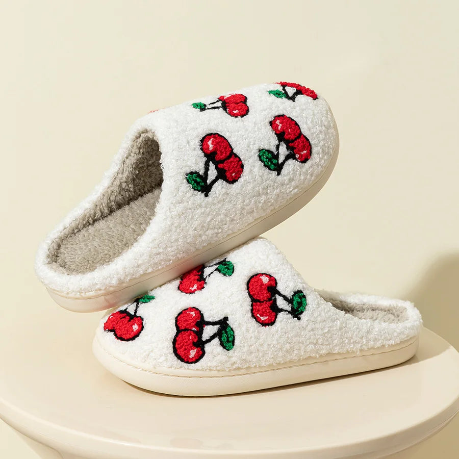 Cherry Fleece Slippers