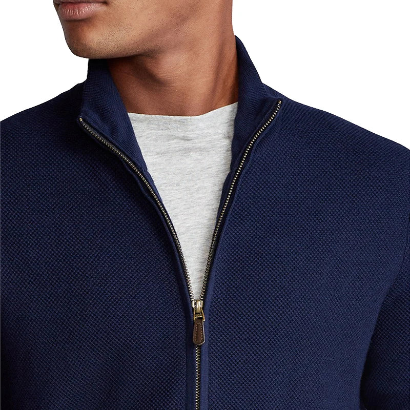 Finely Woven Cotton Zip Up