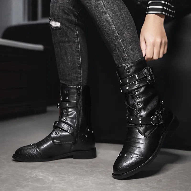 Axel Steele Leather Boots