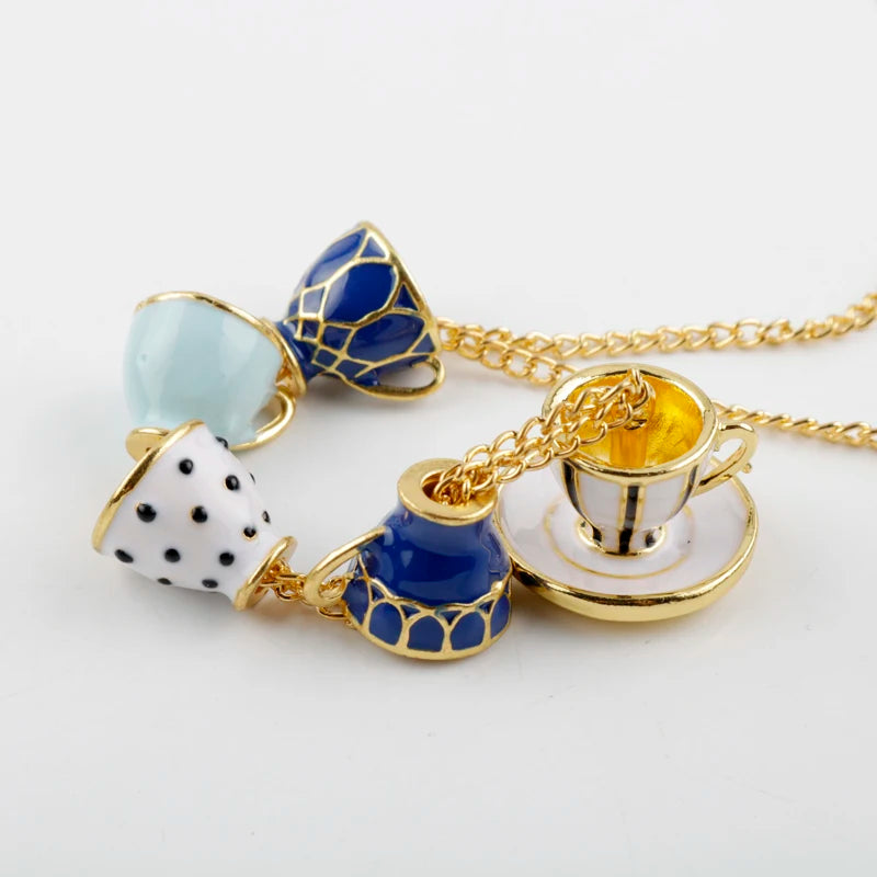 Wonderland Tea Party Charm Necklace