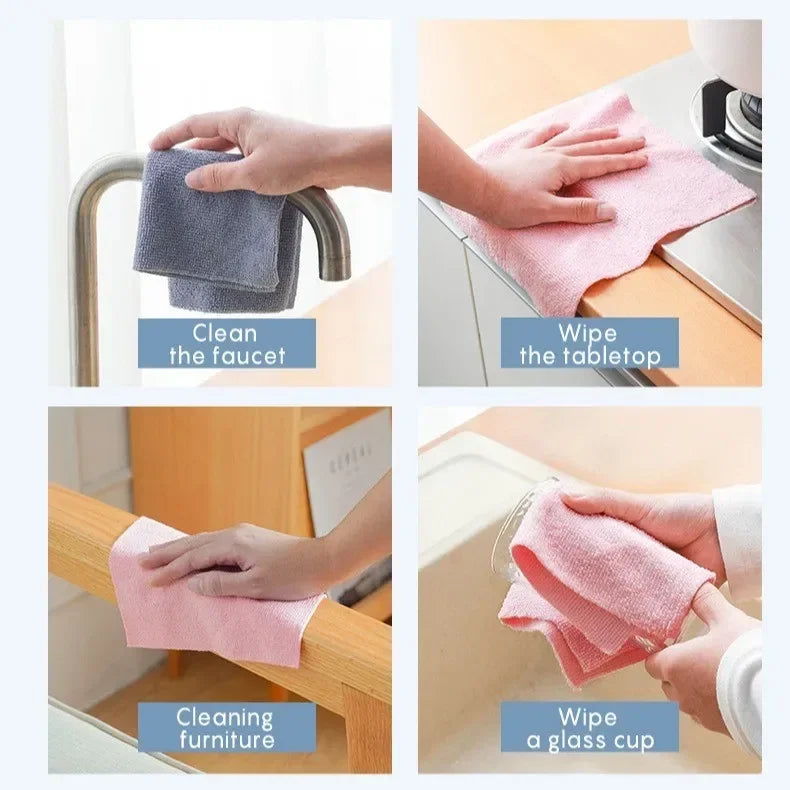 Reusable Microfiber Cleaning Cloths