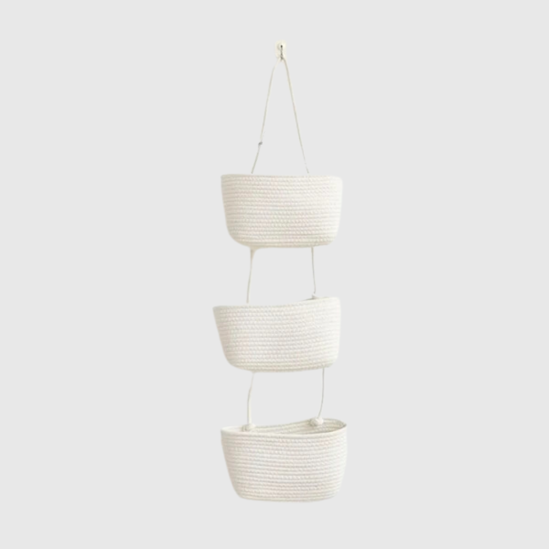 Petal Pottery Hanging Storage Baskets