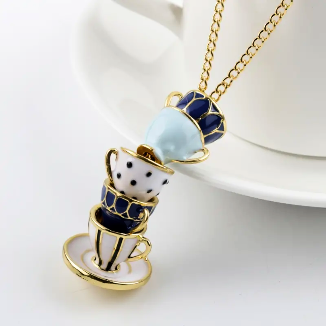 Wonderland Tea Party Charm Necklace