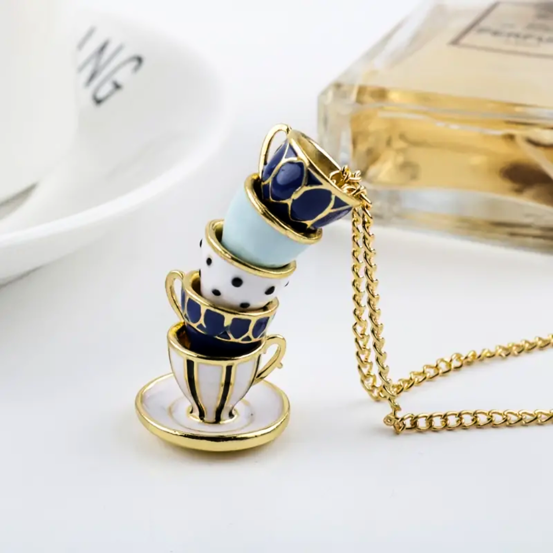 Wonderland Tea Party Charm Necklace