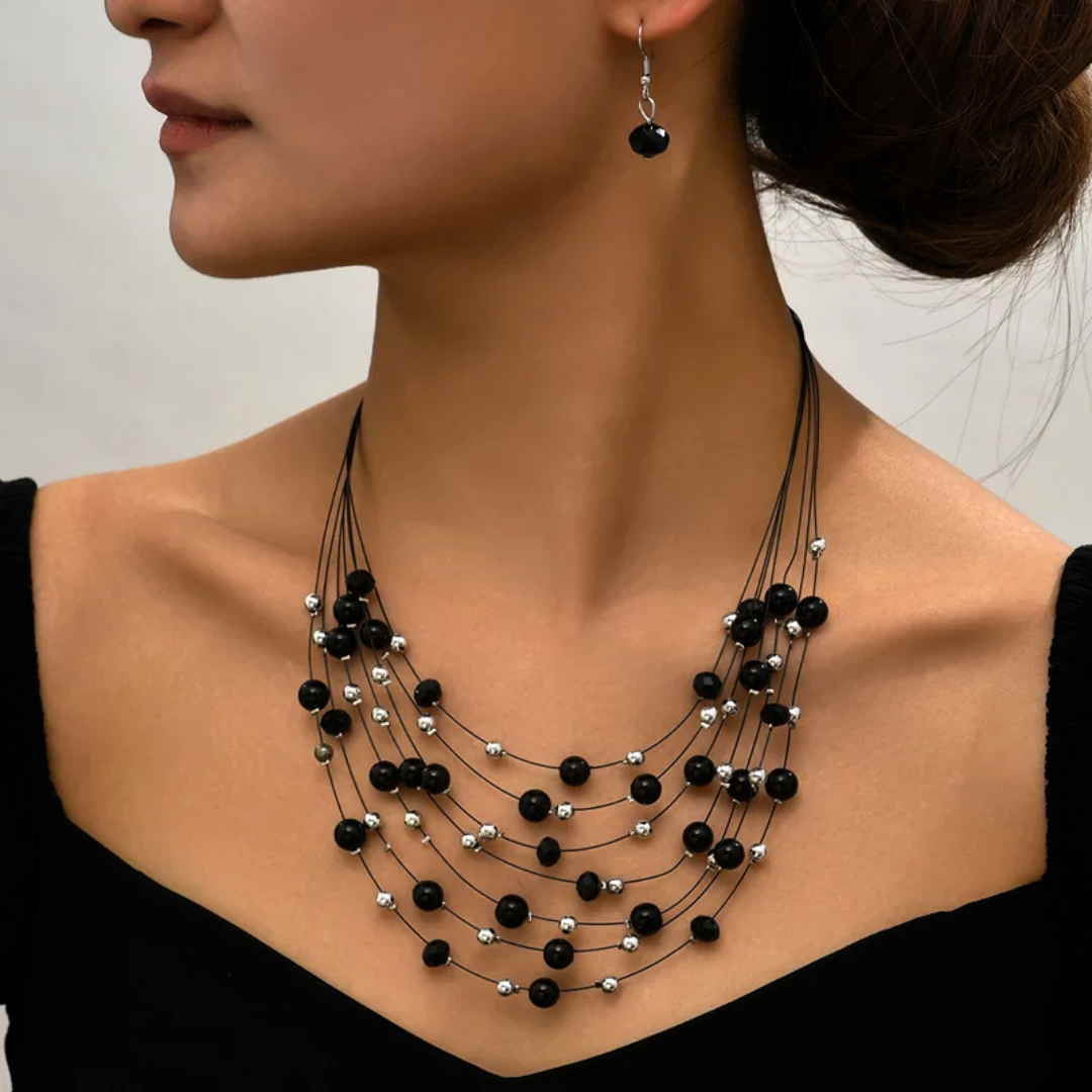 Lariat Necklace and Earrings