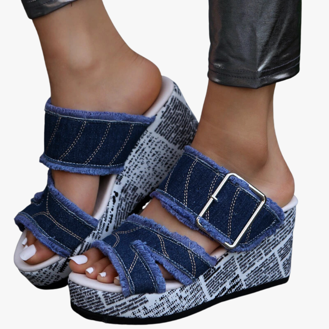 Delilah&#39;s Denim Dream Sandals