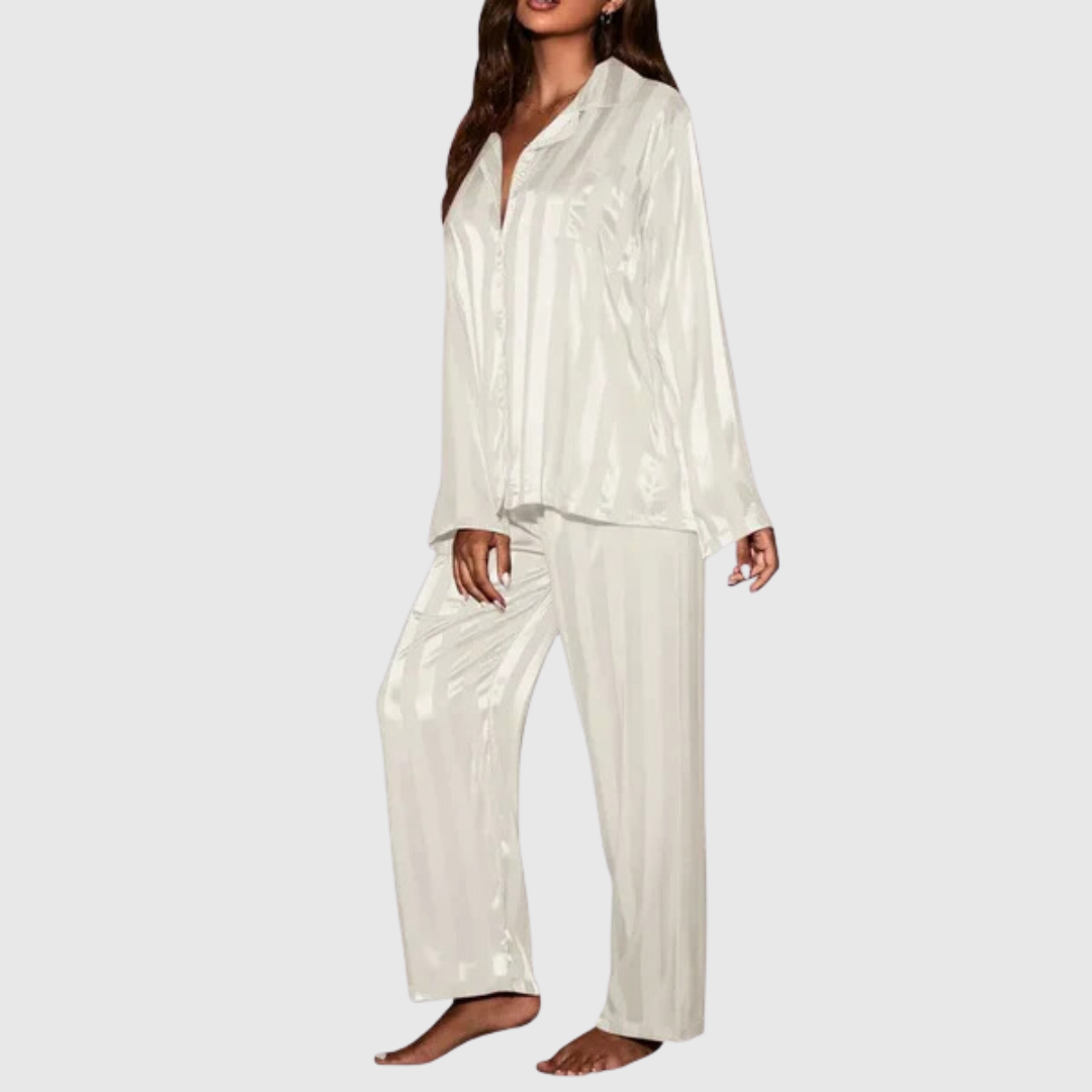 Evelyn Hartley Satin Pajama Set