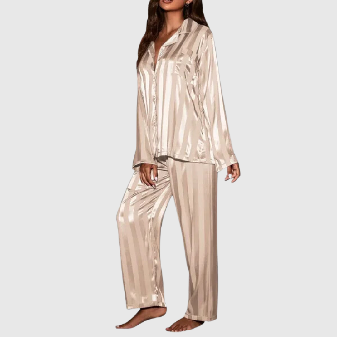 Evelyn Hartley Satin Pajama Set