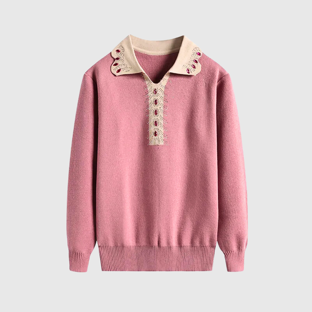 Chloé Delafontaine Lace Collar Sweater