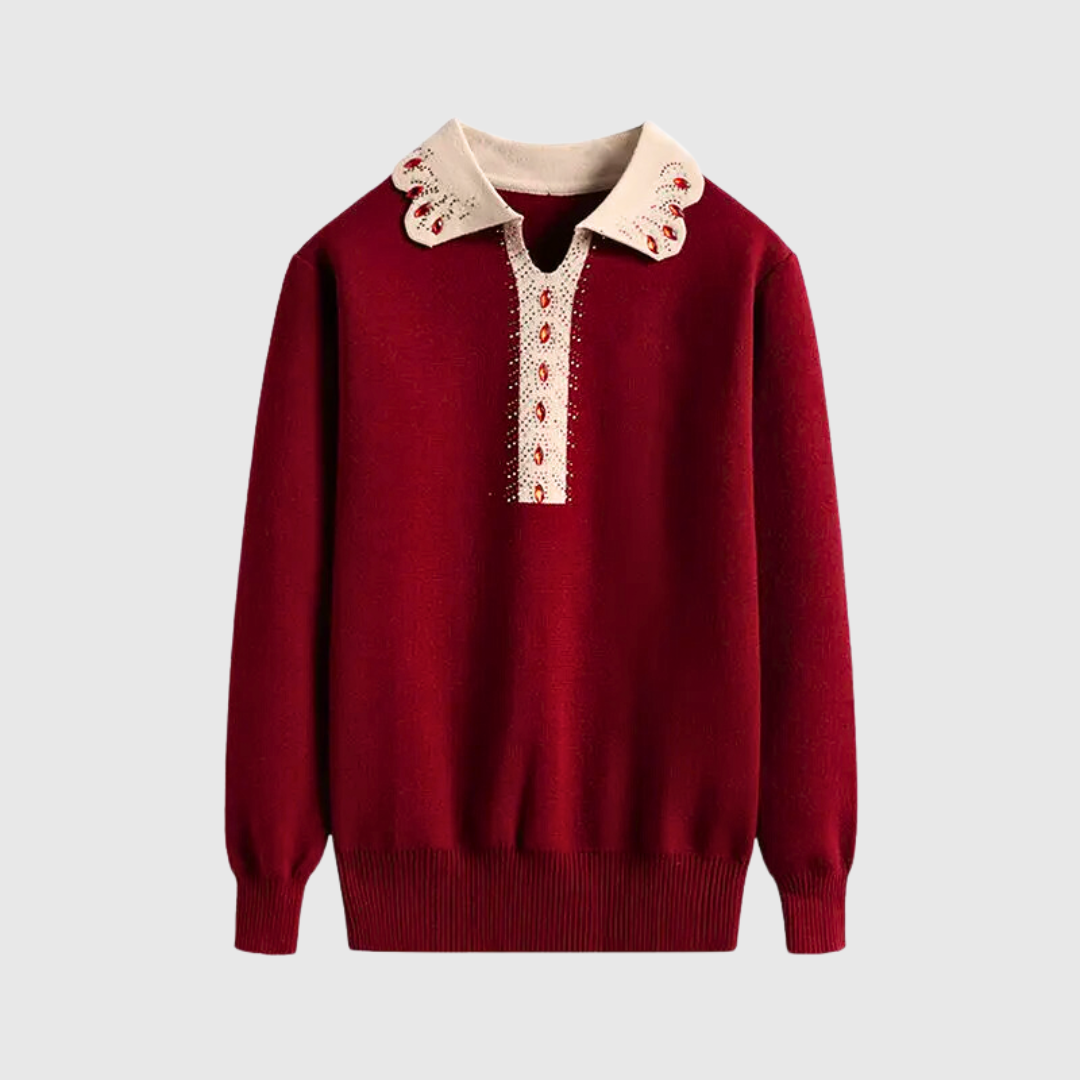 Chloé Delafontaine Lace Collar Sweater