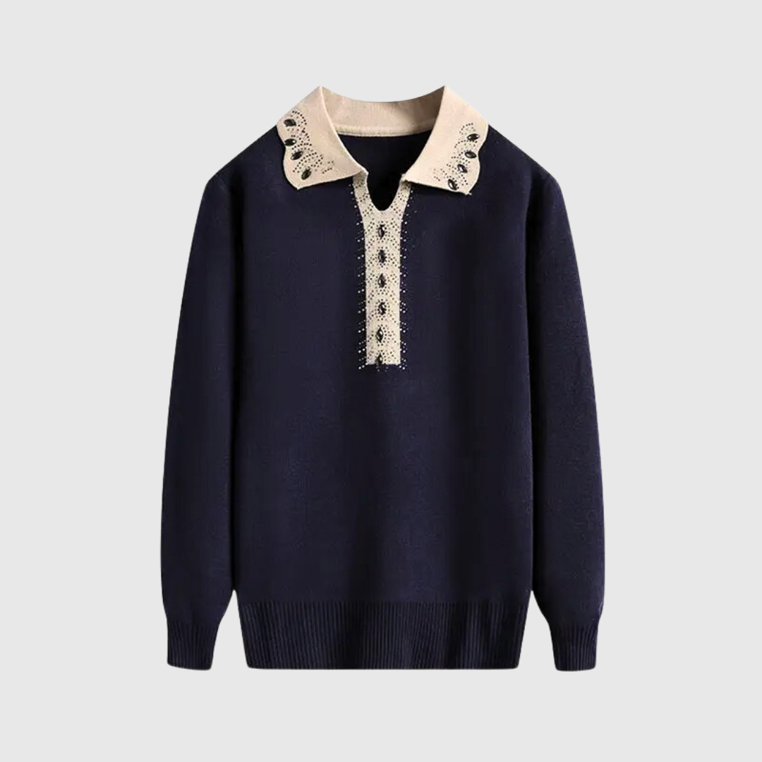 Chloé Delafontaine Lace Collar Sweater