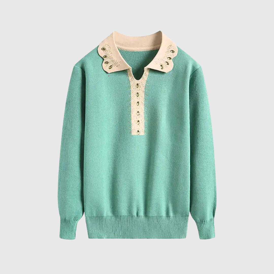 Chloé Delafontaine Lace Collar Sweater