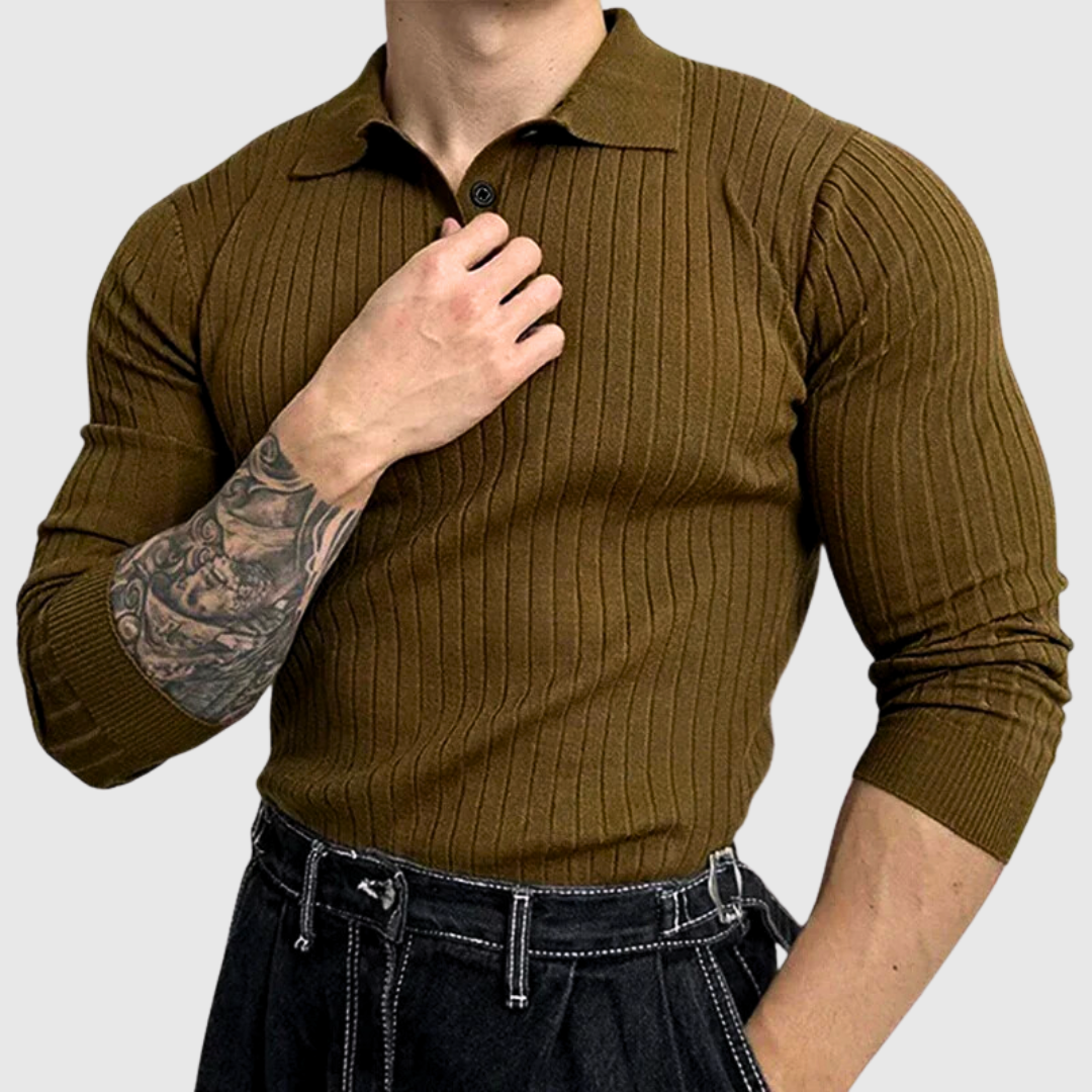 Henri Clément Ribbed Polo