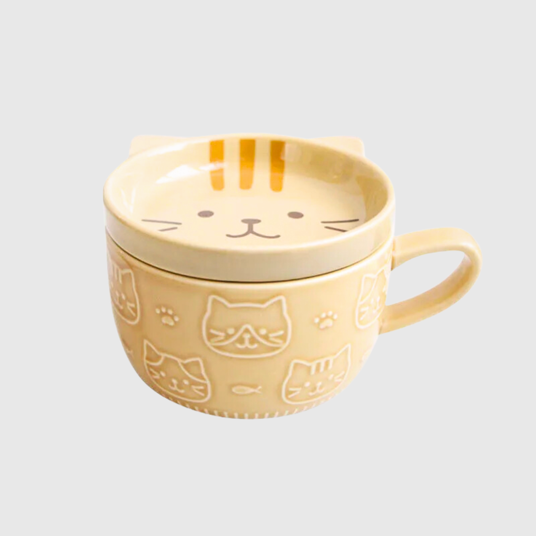 Purrfectly Pawsome Cat Mug and Bowl Set