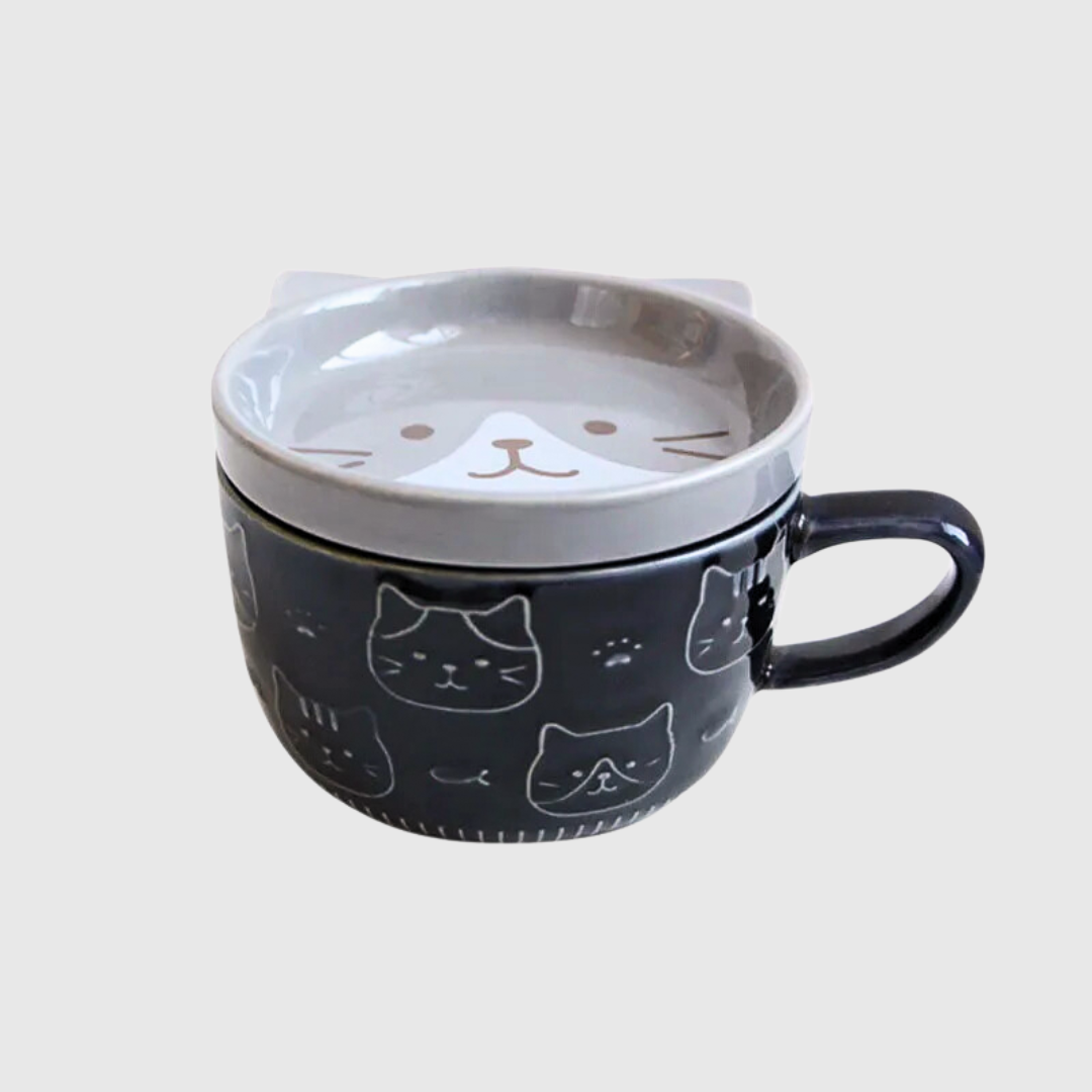 Purrfectly Pawsome Cat Mug and Bowl Set