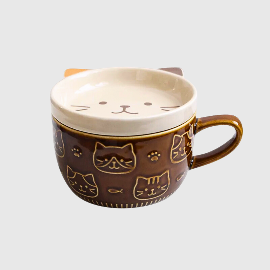 Purrfectly Pawsome Cat Mug and Bowl Set