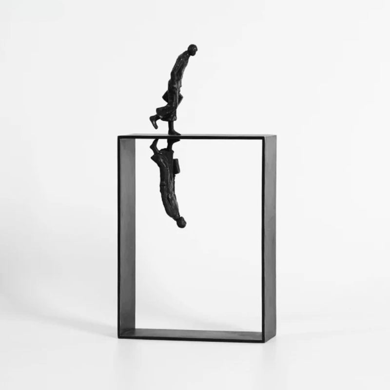 Inverted Perspective - Man on a Box Figurine