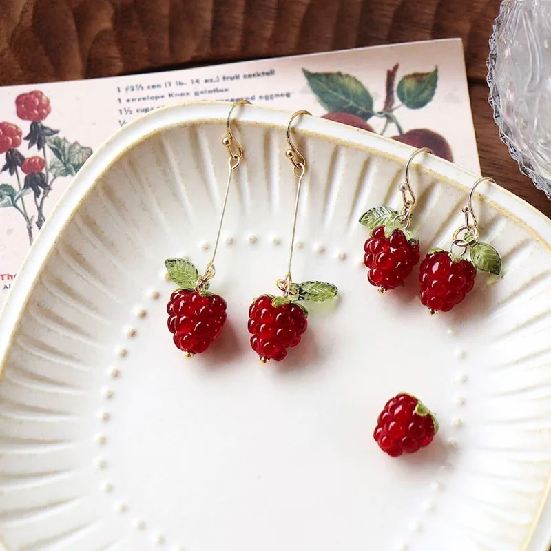 Raspberry Earrings