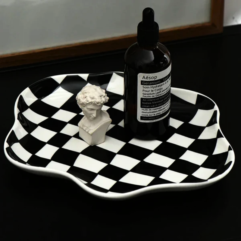 Decorative Checkerboard Tray