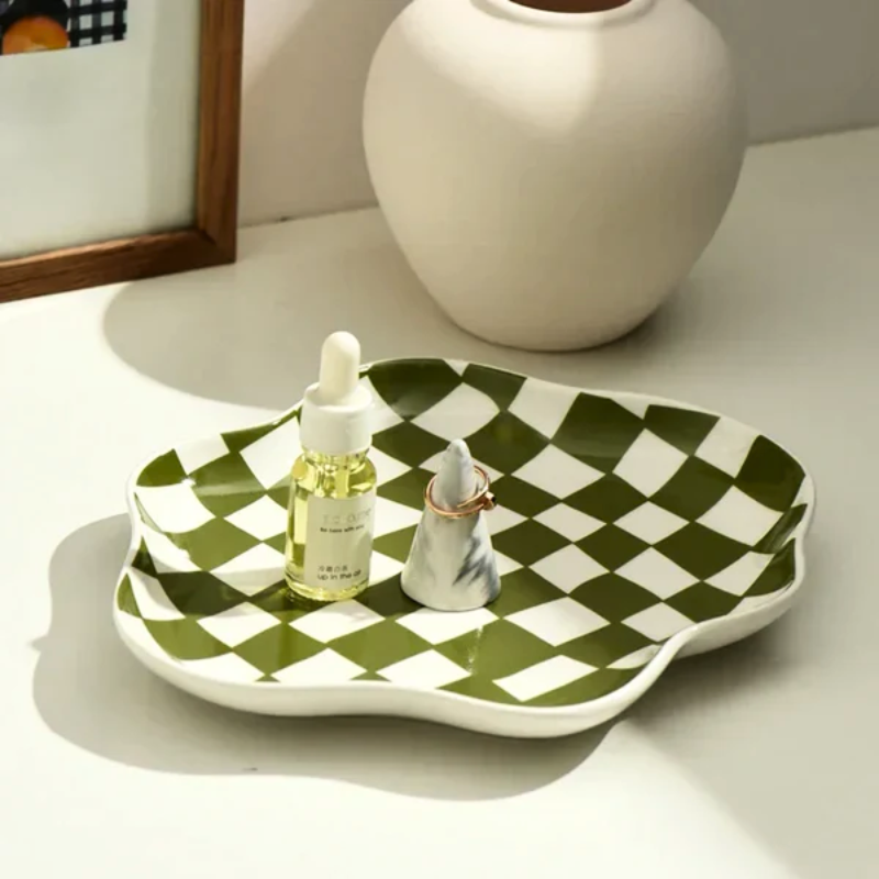 Decorative Checkerboard Tray