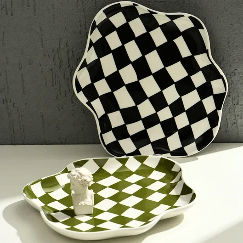 Decorative Checkerboard Tray