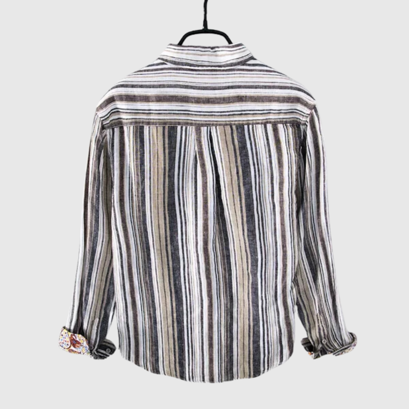 Calder Linen Striped Shirt