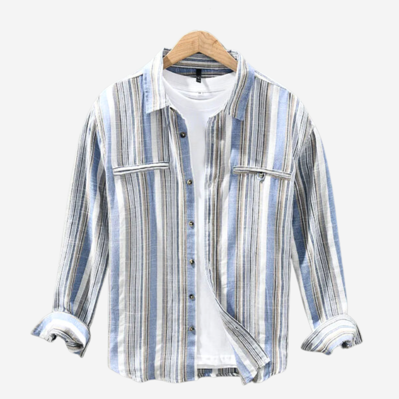 Coastal Weave Men&#39;s Linen Blend Shoreline Shirt