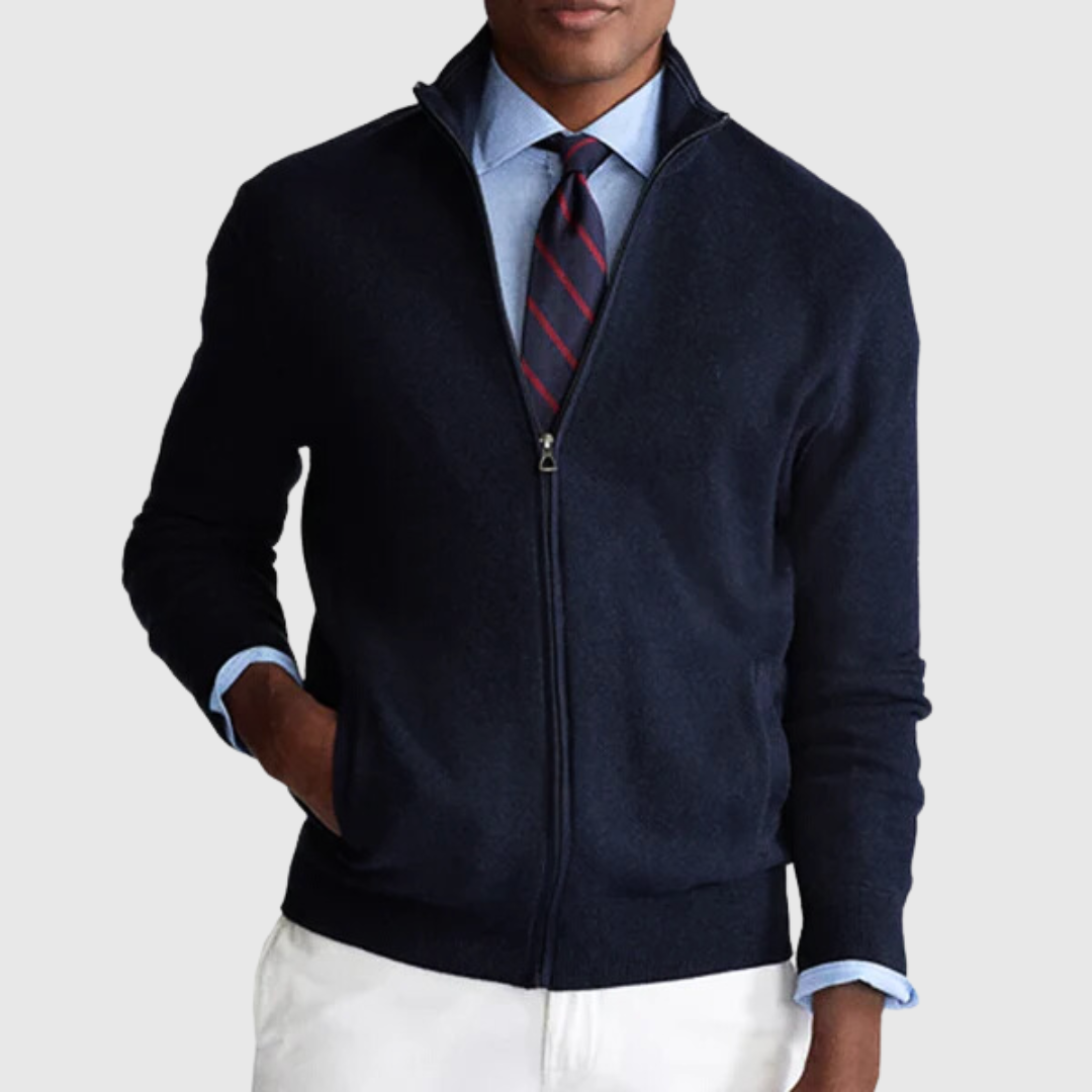 Finely Woven Cotton Zip Up