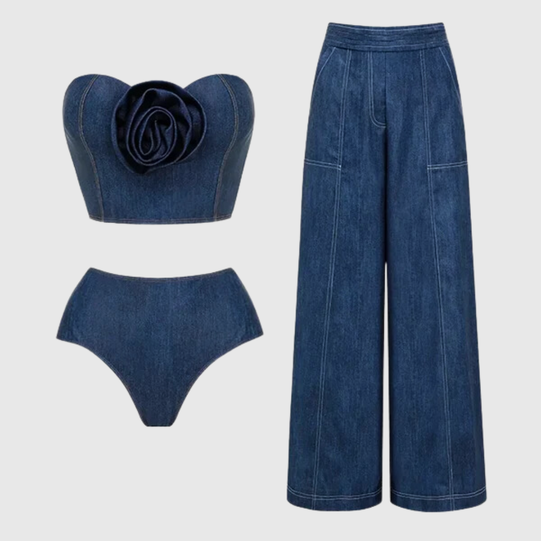 Wildflower Denim Bodysuit