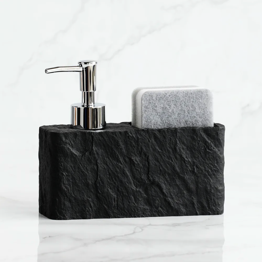 Alessia Home Stone Soap Dispenser &amp; Caddy