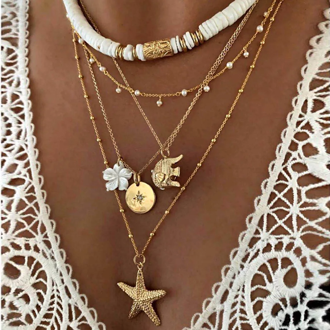 Bohemian Beach Layered Necklace