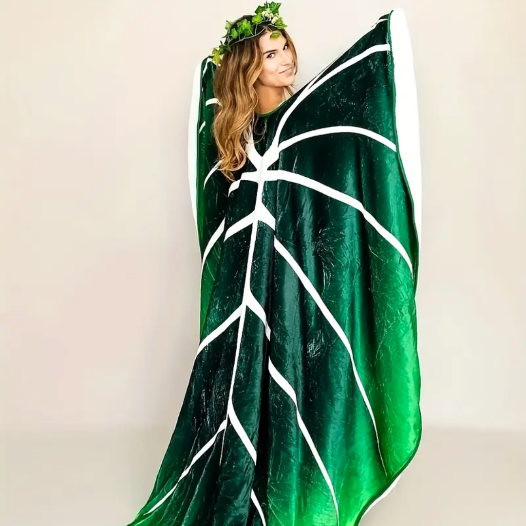 Verdant Embrace Leaf Blanket